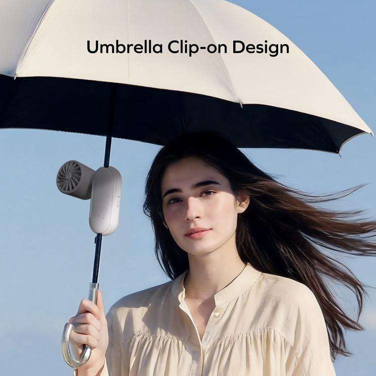 MOMAX IF22 GO CLAMP Umbrella Clip Folding High-Speed Fan(White)