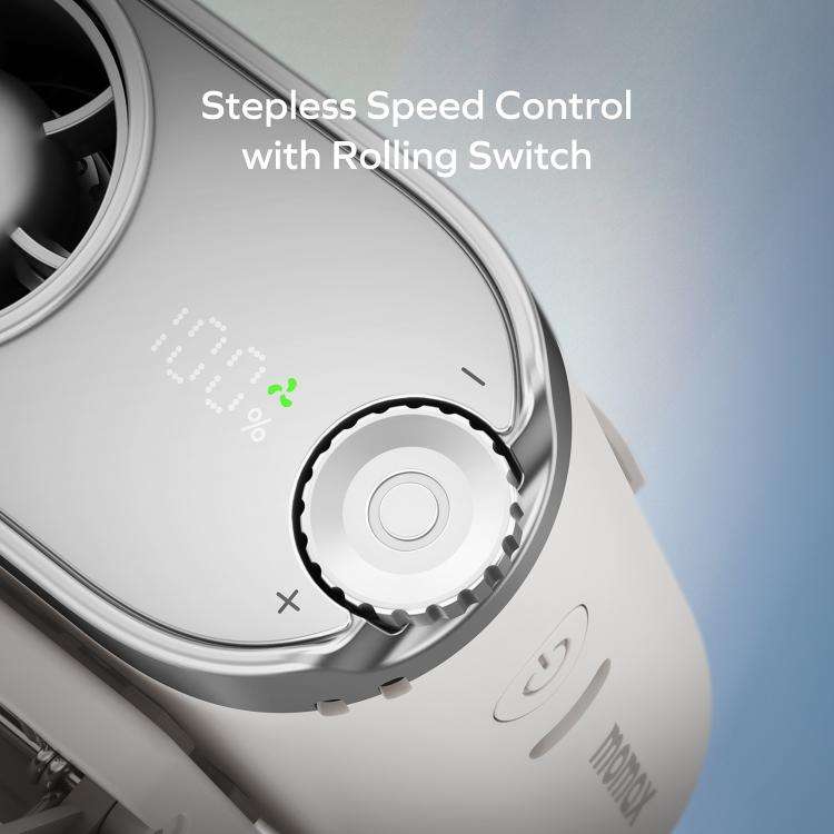 MOMAX IF23 GO CLIP Wearable High-Speed Fan(White)