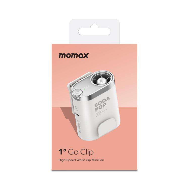 MOMAX IF23 GO CLIP Wearable High-Speed Fan(White)