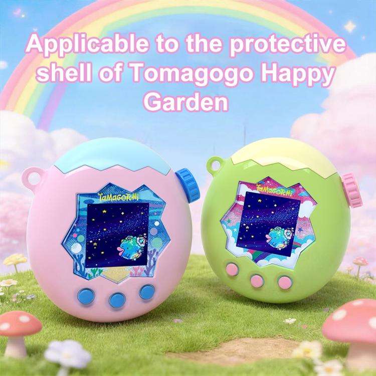 For Tamagotchi Paradise XDcase Virtual Pet Device Two-tone Protective Case(Pink Blue)