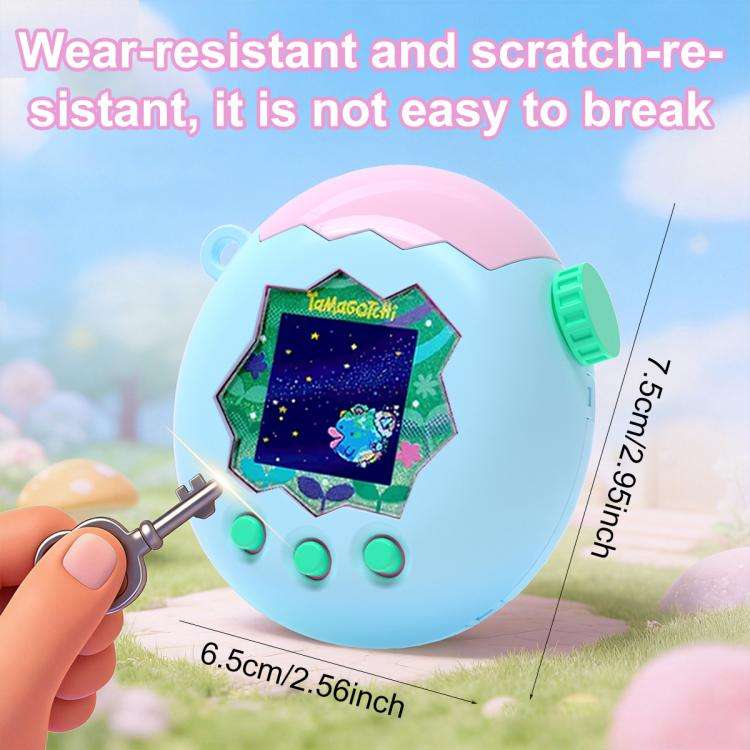 For Tamagotchi Paradise XDcase Virtual Pet Device Two-tone Protective Case(Pink Blue)