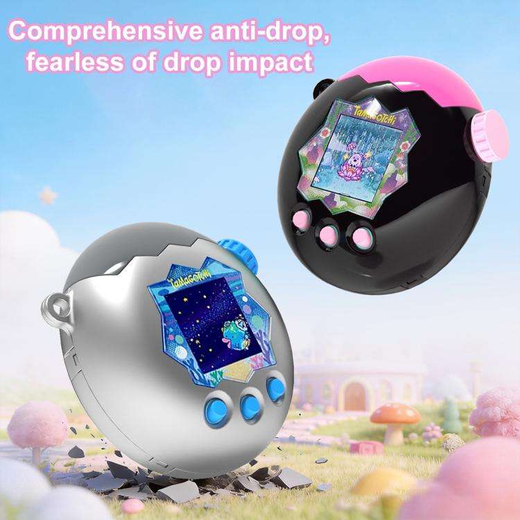 For Tamagotchi Paradise XDcase Virtual Pet Device Two-tone Protective Case(Pink Blue)