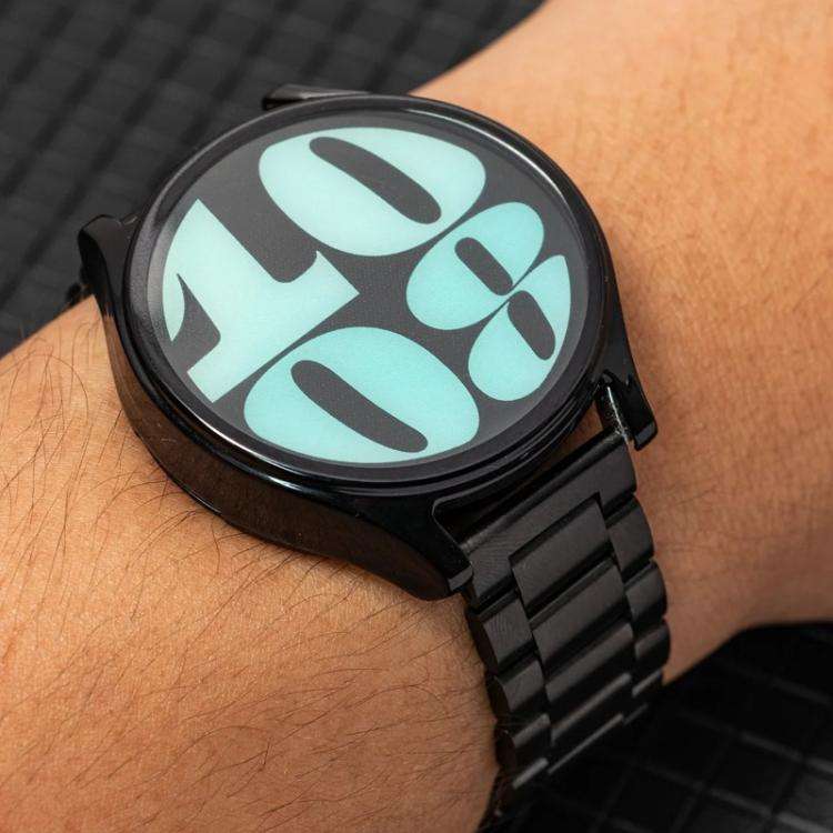 For Samsung Galaxy Watch7 40mm Tri-Beads Stainless Steel Watch Band with Full Coverage TPU Case a...