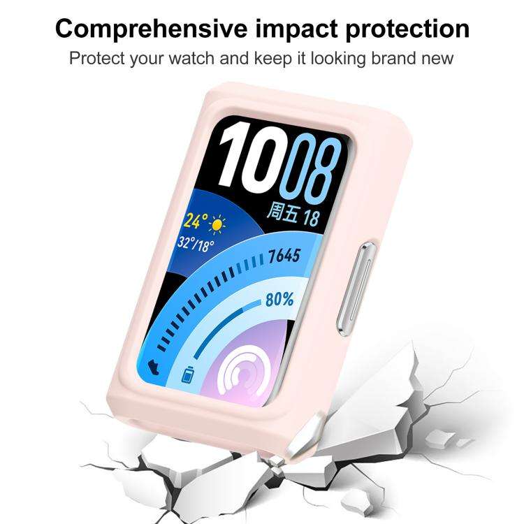 For Huawei Band 11 Pro xDfind Silicone Smart Watch Protective Case(Pink)