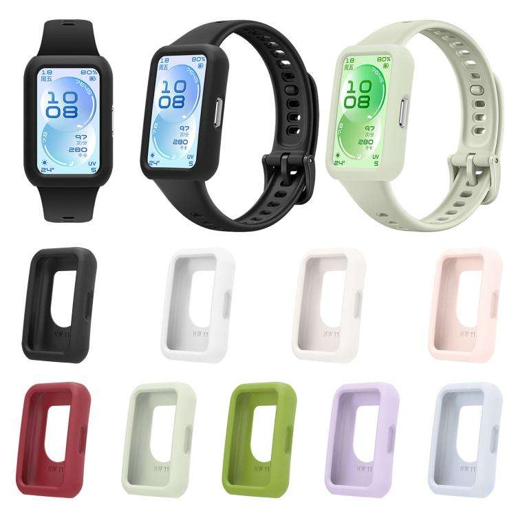 For Huawei Band 11 Pro xDfind Silicone Smart Watch Protective Case(Black)
