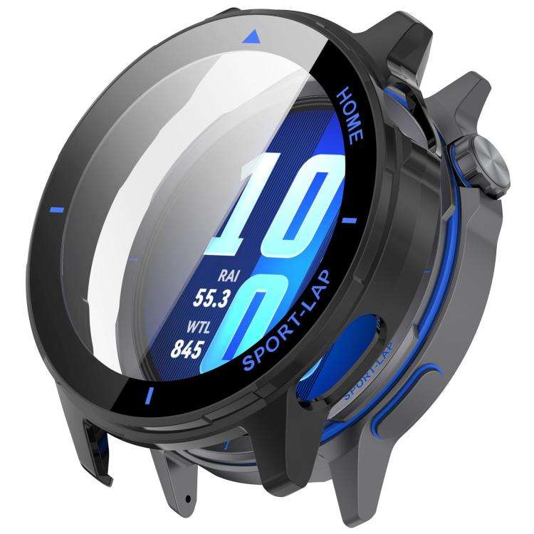 For Huawei Watch GT Runner 2 xDfind Tempered Film Integrated PC Watch Case(Black Blue)
