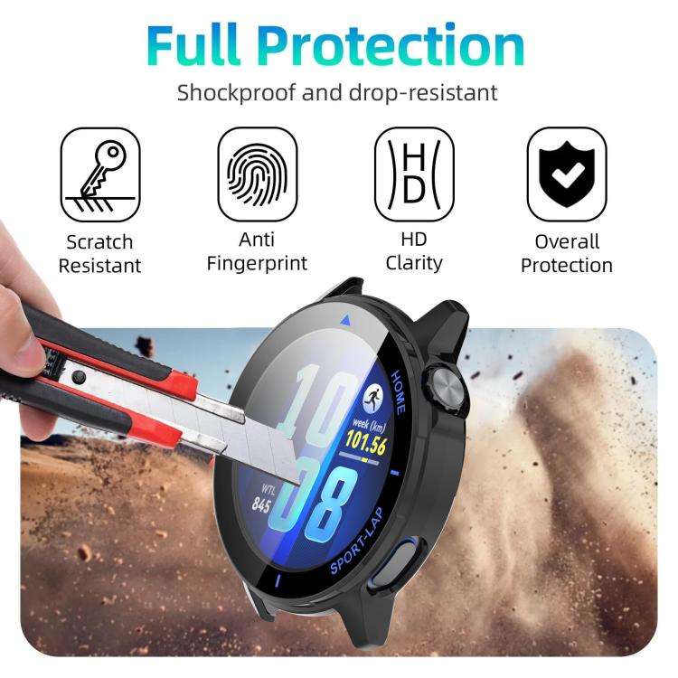 For Huawei Watch GT Runner 2 xDfind Tempered Film Integrated PC Watch Case(Black Blue)