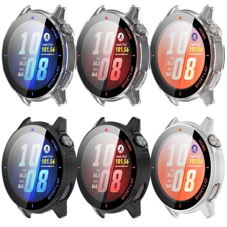 For Huawei Watch GT Runner 2 xDfind Tempered Film Integrated PC Watch Case(Black Blue)