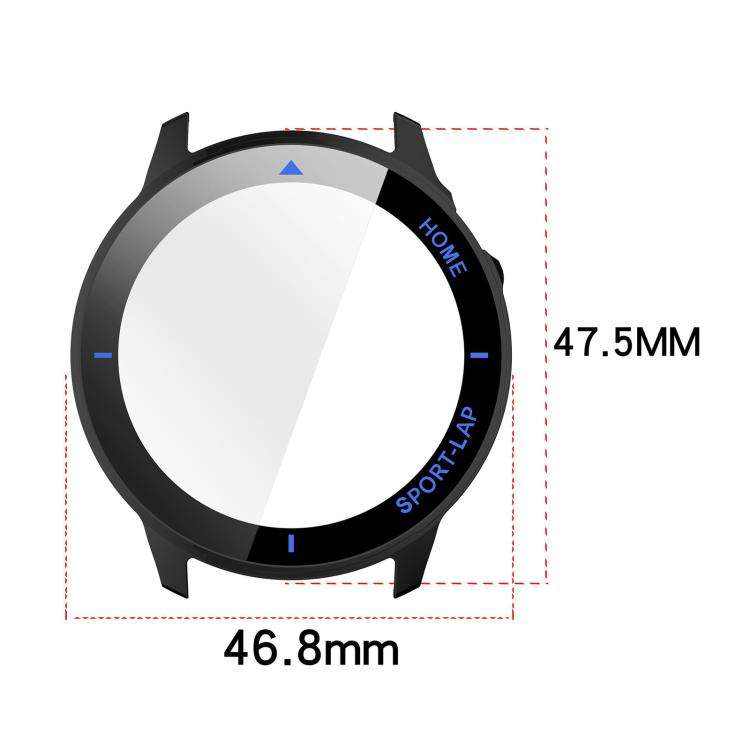 For Huawei Watch GT Runner 2 xDfind Tempered Film Integrated PC Watch Case(Black Blue)