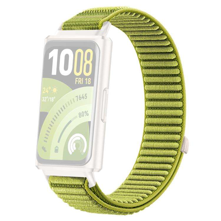 For Huawei Band 11 Pro / 11 xDfind Woven Nylon Hook And Loop Fastener Metal Interface Watch Band(...