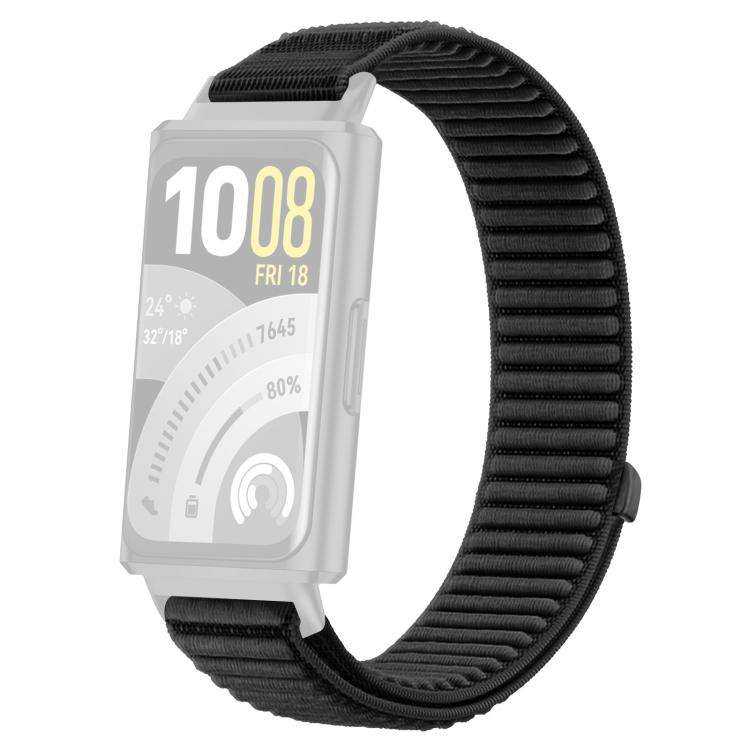 For Huawei Band 11 Pro / 11 xDfind Woven Nylon Hook And Loop Fastener Metal Interface Watch Band(...