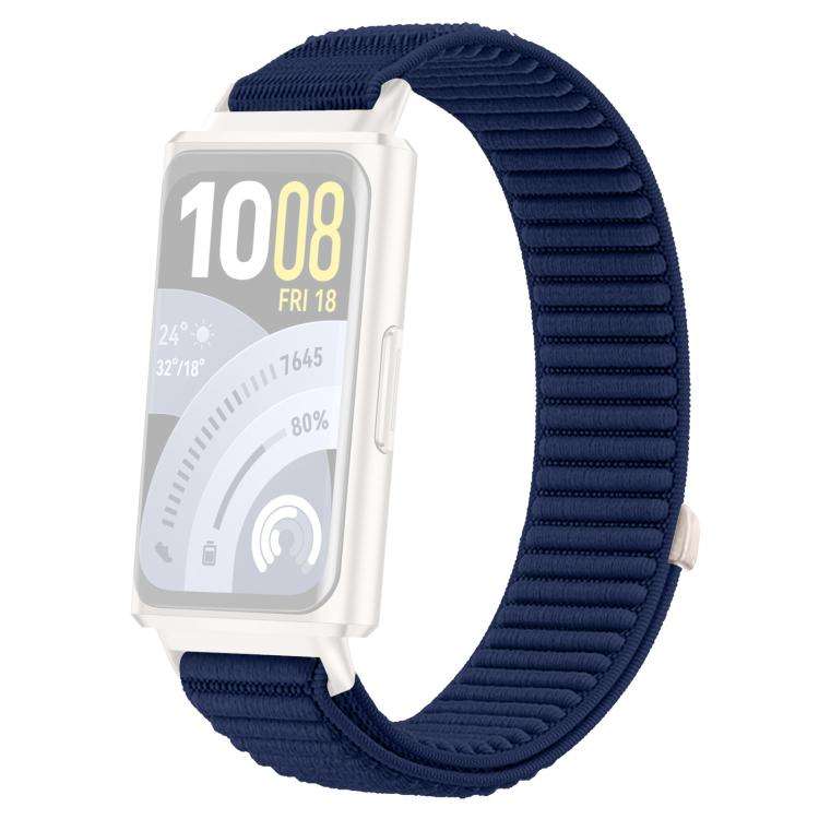 For Huawei Band 11 Pro / 11 xDfind Woven Nylon Hook And Loop Fastener Metal Interface Watch Band(...