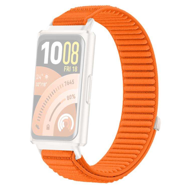 For Huawei Band 11 Pro / 11 xDfind Woven Nylon Hook And Loop Fastener Metal Interface Watch Band(...