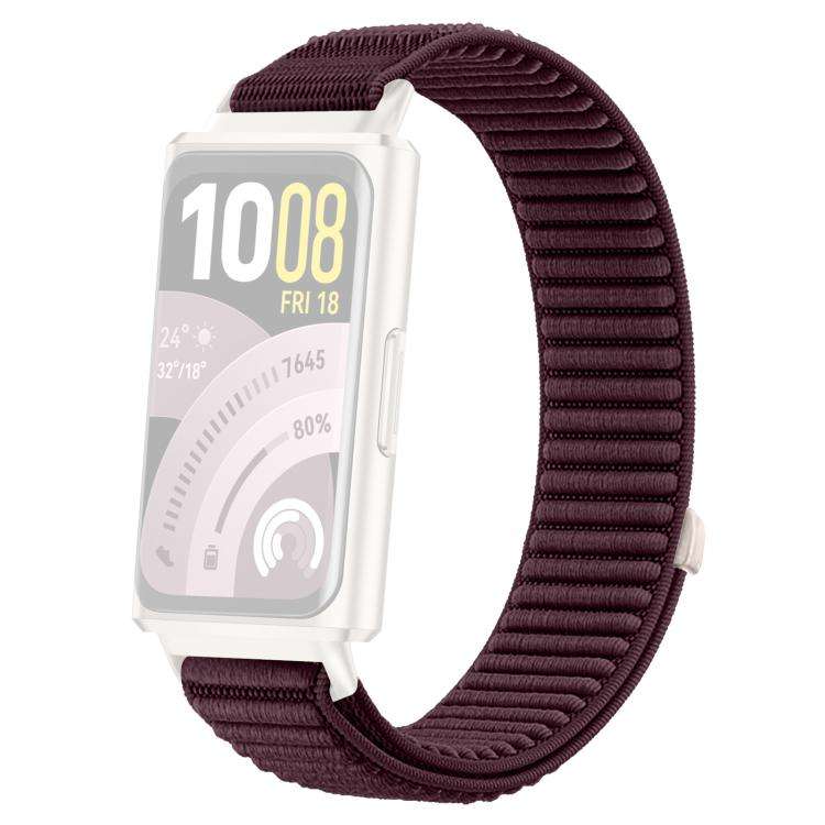 For Huawei Band 11 Pro / 11 xDfind Woven Nylon Hook And Loop Fastener Metal Interface Watch Band(...