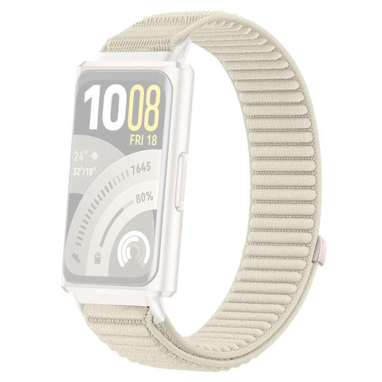 For Huawei Band 11 Pro / 11 xDfind Woven Nylon Hook And Loop Fastener Metal Interface Watch Band(...
