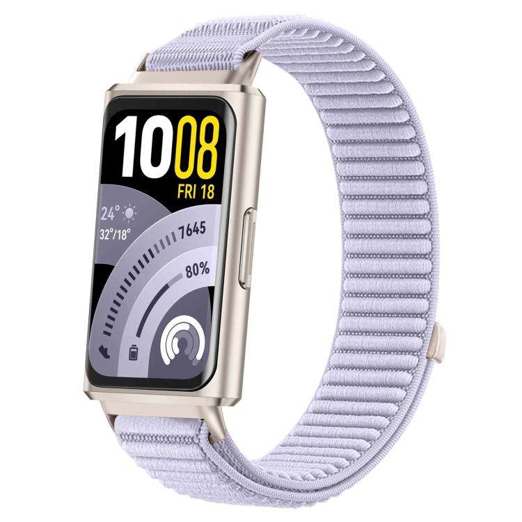 For Huawei Band 11 Pro / 11 xDfind Woven Nylon Hook And Loop Fastener Metal Interface Watch Band(...