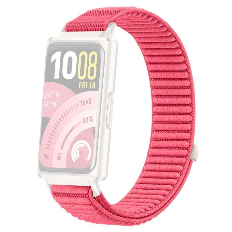 For Huawei Band 11 Pro / 11 xDfind Woven Nylon Hook And Loop Fastener Metal Interface Watch Band(...