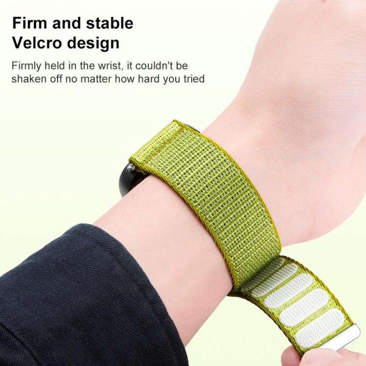 For Huawei Band 11 Pro / 11 xDfind Woven Nylon Hook And Loop Fastener Metal Interface Watch Band(...