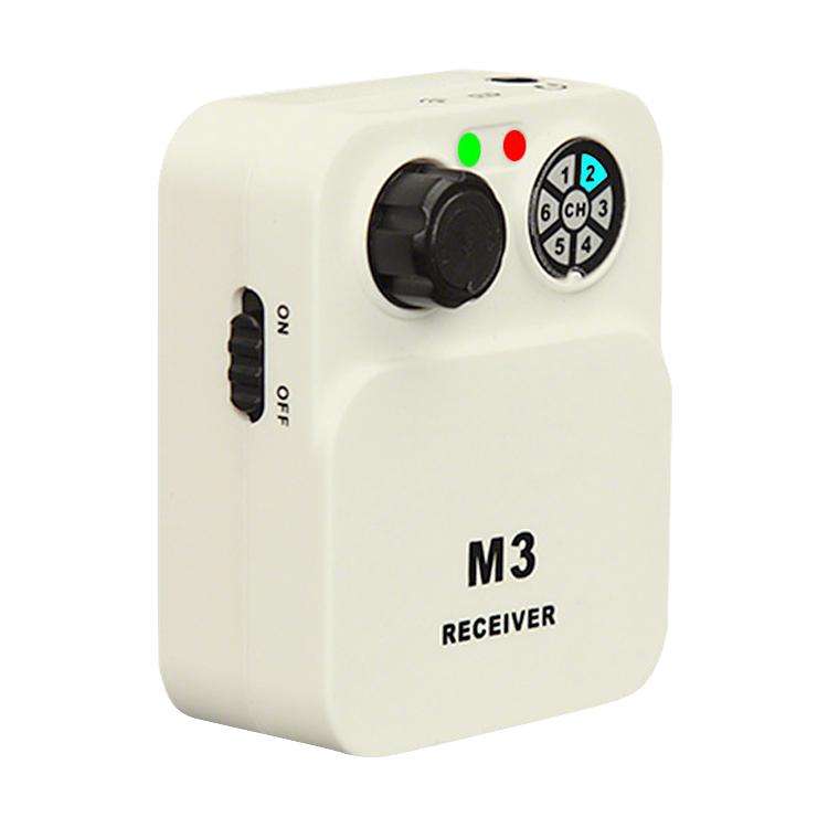 M3 Portable Wireless Monitoring Receiver with Wired Earphones(White)