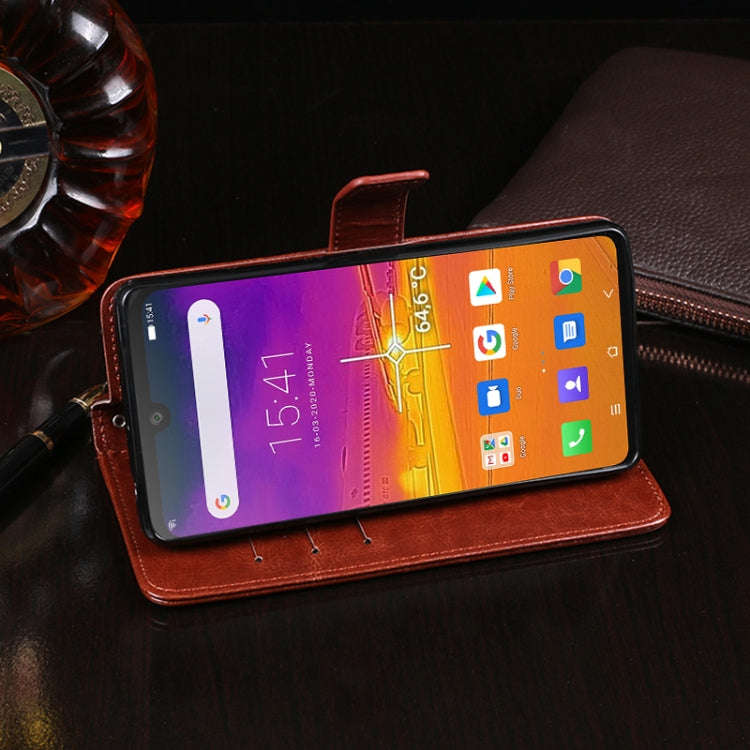 For Blackview BV9900 Pro idewei Crazy Horse Texture Horizontal Flip Leather Case with Holder & Ca...