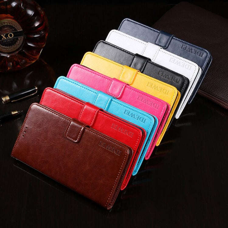 For Blackview BV9900 Pro idewei Crazy Horse Texture Horizontal Flip Leather Case with Holder & Ca...