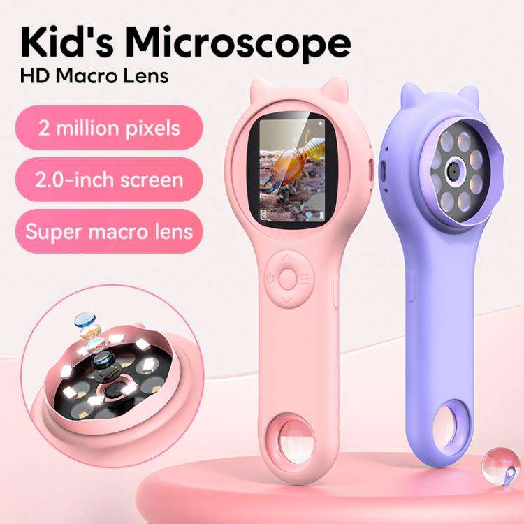 inskam 355 2MP 2-inch Display Children Handheld Digital Microscope(Purple)