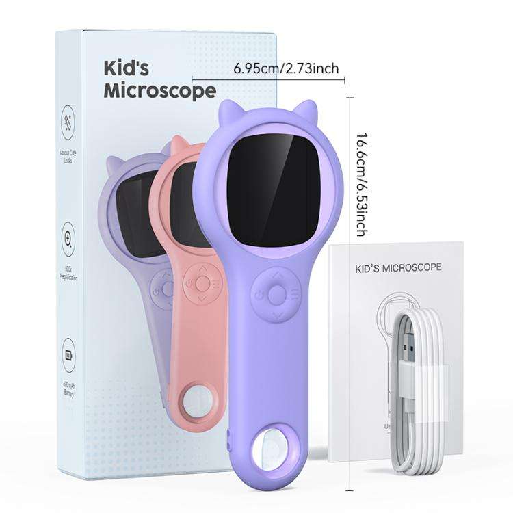 inskam 355 2MP 2-inch Display Children Handheld Digital Microscope(Purple)