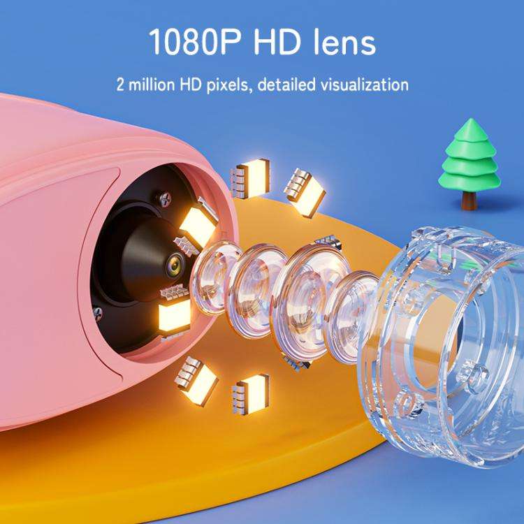 inskam 382 2MP 2-inch Display Kids Nature Observation Digital Microscope(Pink)