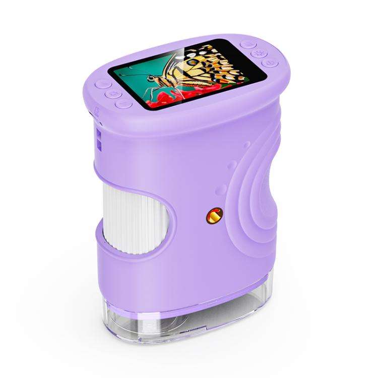 inskam 382 2MP 2-inch Display Kids Nature Observation Digital Microscope(Purple)