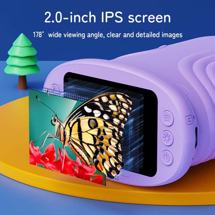 inskam 382 2MP 2-inch Display Kids Nature Observation Digital Microscope(Purple)