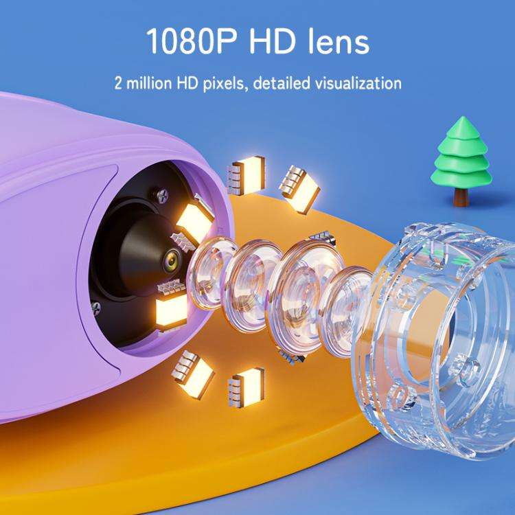 inskam 382 2MP 2-inch Display Kids Nature Observation Digital Microscope(Purple)