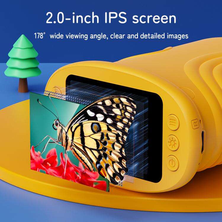 inskam 382 2MP 2-inch Display Kids Nature Observation Digital Microscope(Yellow)