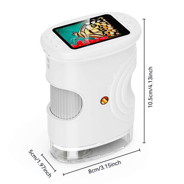 inskam 382 2MP 2-inch Display Kids Nature Observation Digital Microscope(White)