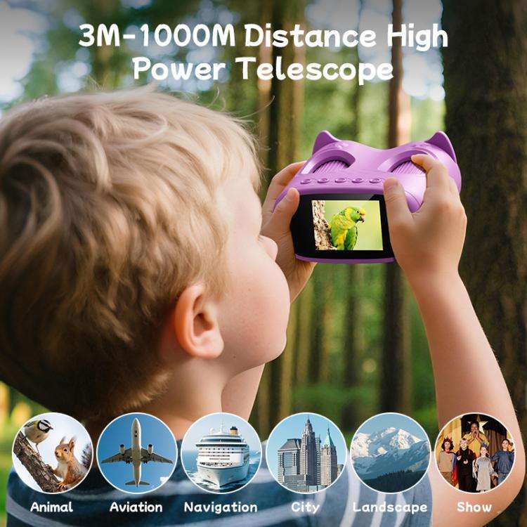 inskam 387 2MP 2-inch Display 2-in-1 Kids Digital Microscope & Binocular Telescope(Purple)