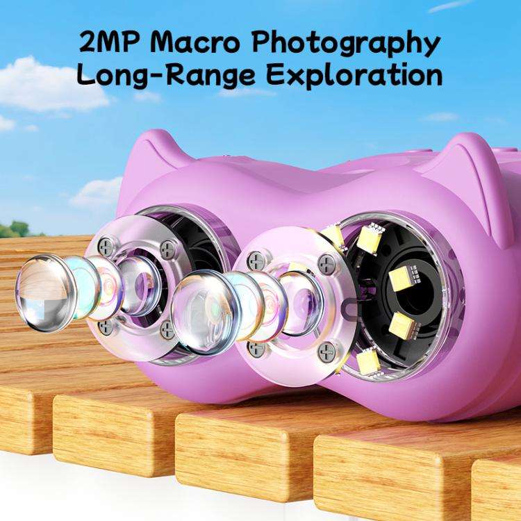 inskam 387 2MP 2-inch Display 2-in-1 Kids Digital Microscope & Binocular Telescope(Purple)