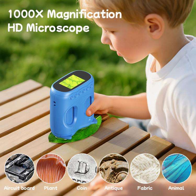 inskam 387 2MP 2-inch Display 2-in-1 Kids Digital Microscope & Binocular Telescope(Blue)