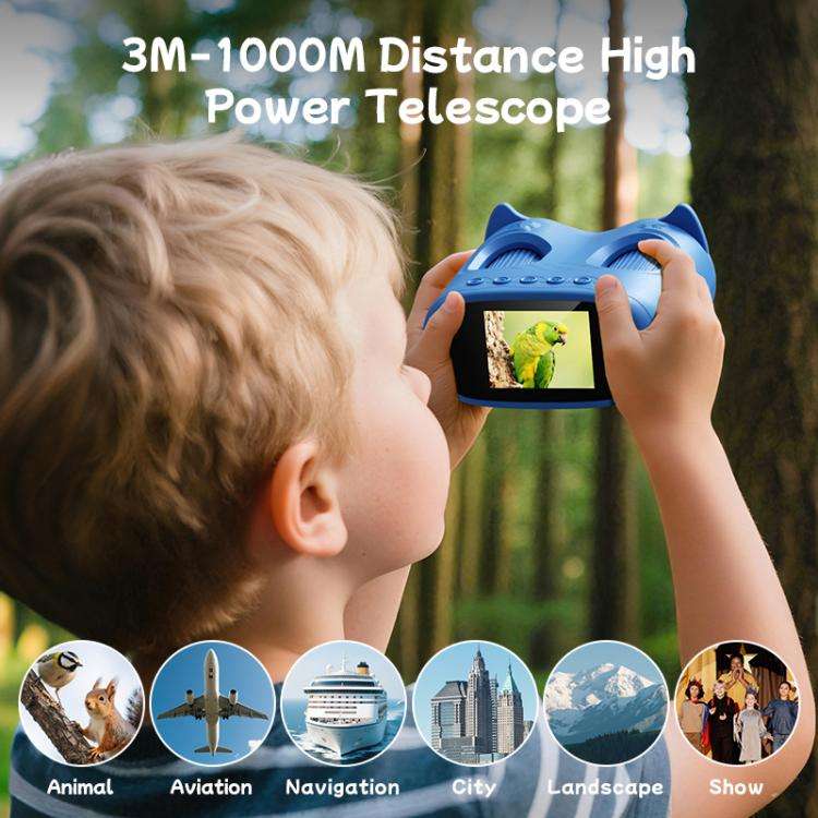 inskam 387 2MP 2-inch Display 2-in-1 Kids Digital Microscope & Binocular Telescope(Blue)