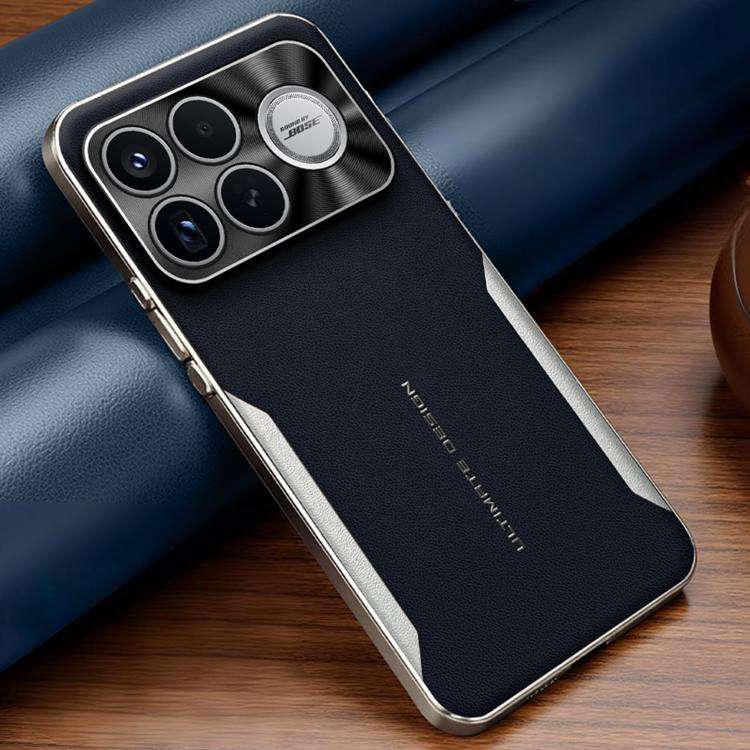 For Redmi K90 Pro Max Electroplated Frame Sheepskin Texture Morandi Color Shockproof Phone Case(B...
