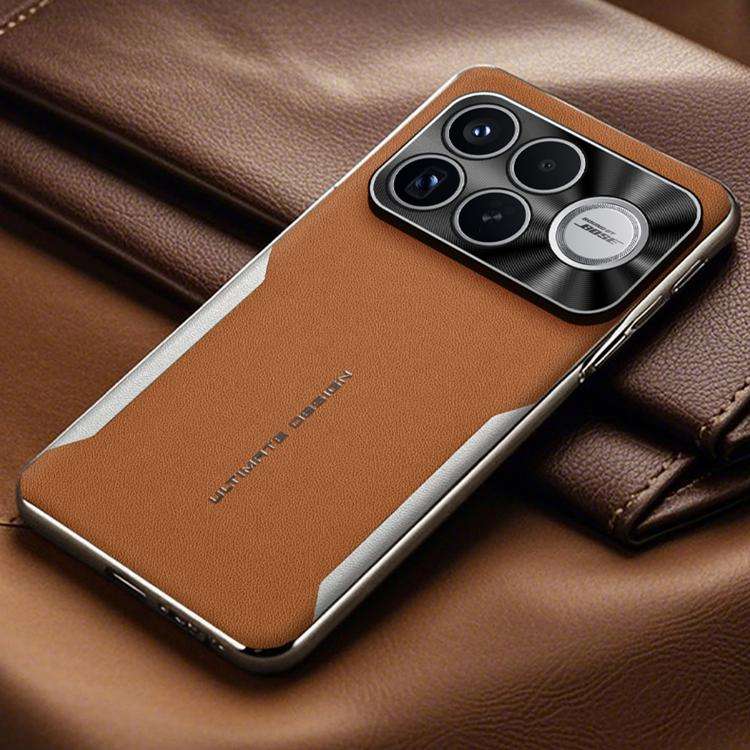 For Redmi K90 Pro Max Electroplated Frame Sheepskin Texture Morandi Color Shockproof Phone Case(B...