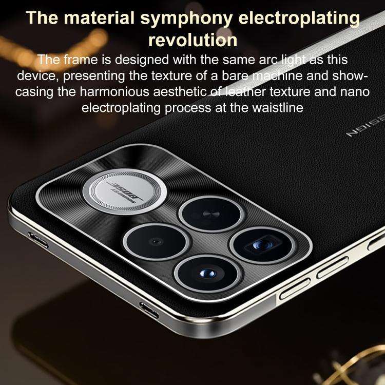 For Redmi K90 Pro Max Electroplated Frame Sheepskin Texture Morandi Color Shockproof Phone Case(B...