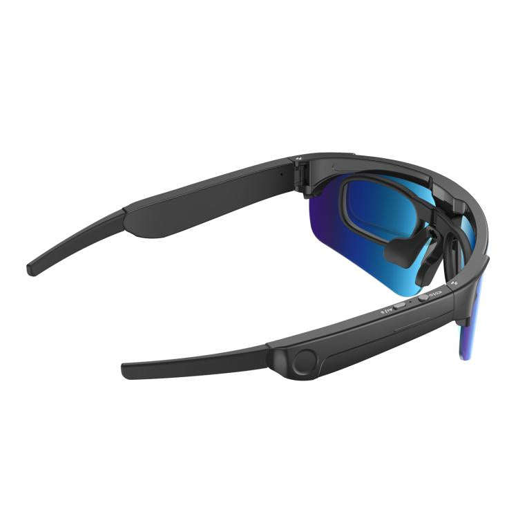 L805 Smart AI Cycling Glasses 8MP Stabilization Camera(Black Frame Blue Lens)