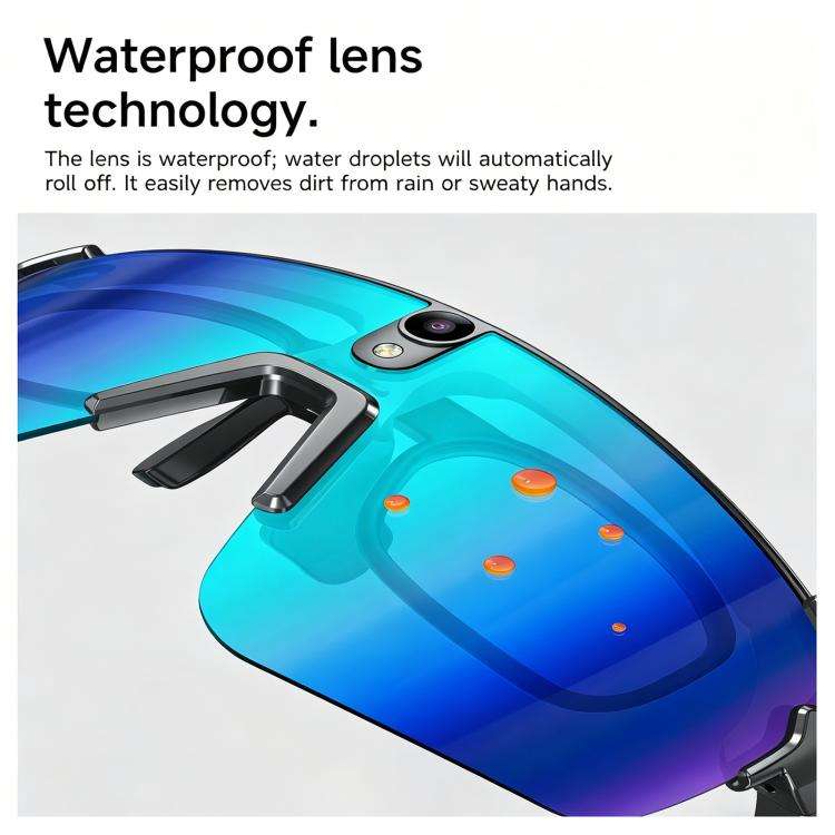 L805 Smart AI Cycling Glasses 8MP Stabilization Camera(Orange Frame Gold Lens)