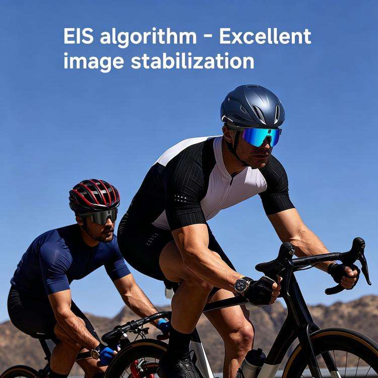 L805 Smart AI Cycling Glasses 8MP Stabilization Camera(Black Frame Blue Lens)