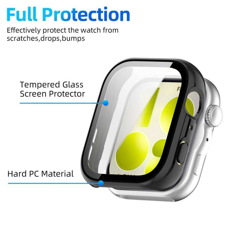 For Huawei Watch Fit 5 Pro xDfind Tempered Film Integrated PC Watch Case(Black)