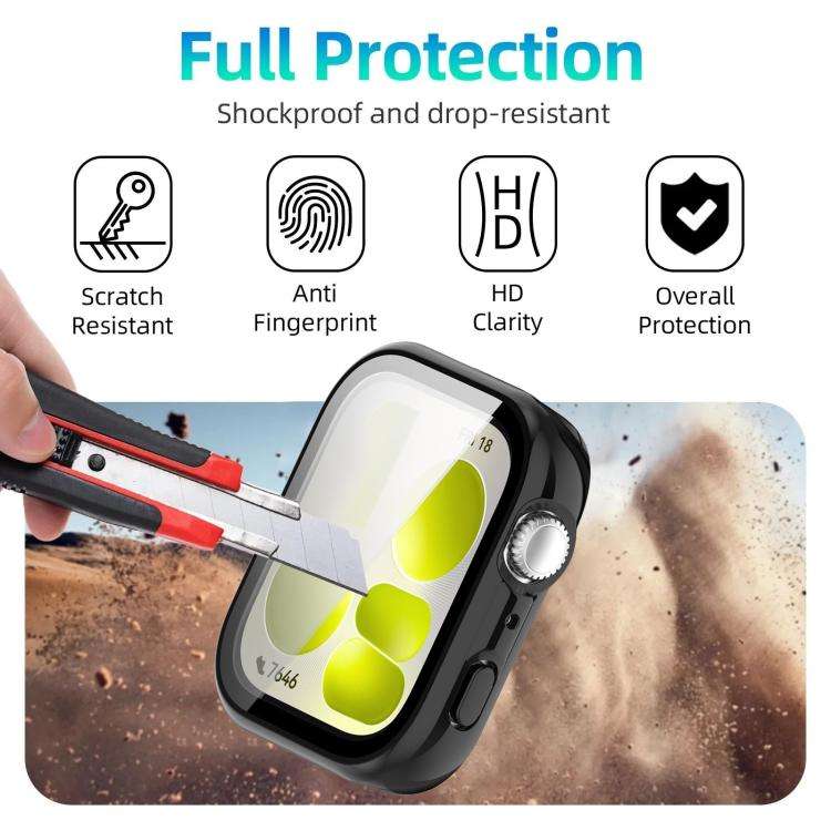 For Huawei Watch Fit 5 Pro xDfind Tempered Film Integrated PC Watch Case(Black)