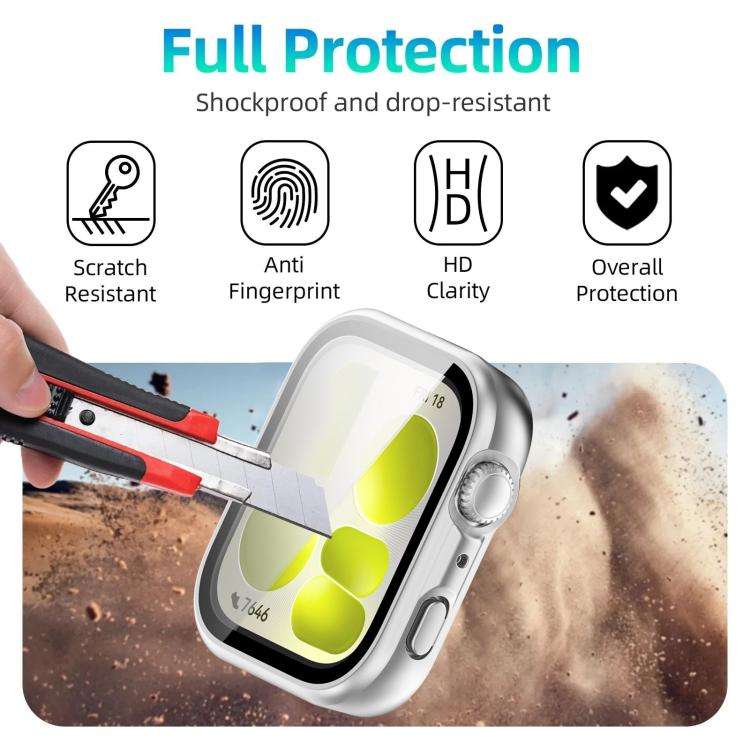 For Huawei Watch Fit 5 Pro xDfind Tempered Film Integrated PC Watch Case(Matte Silver)
