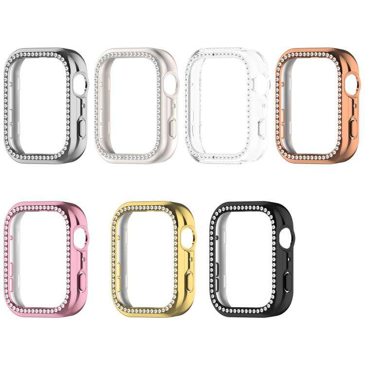For Huawei Watch Fit 5 Pro xDfind Single Row Diamond Hollow PC Watch Case(Rose Gold)