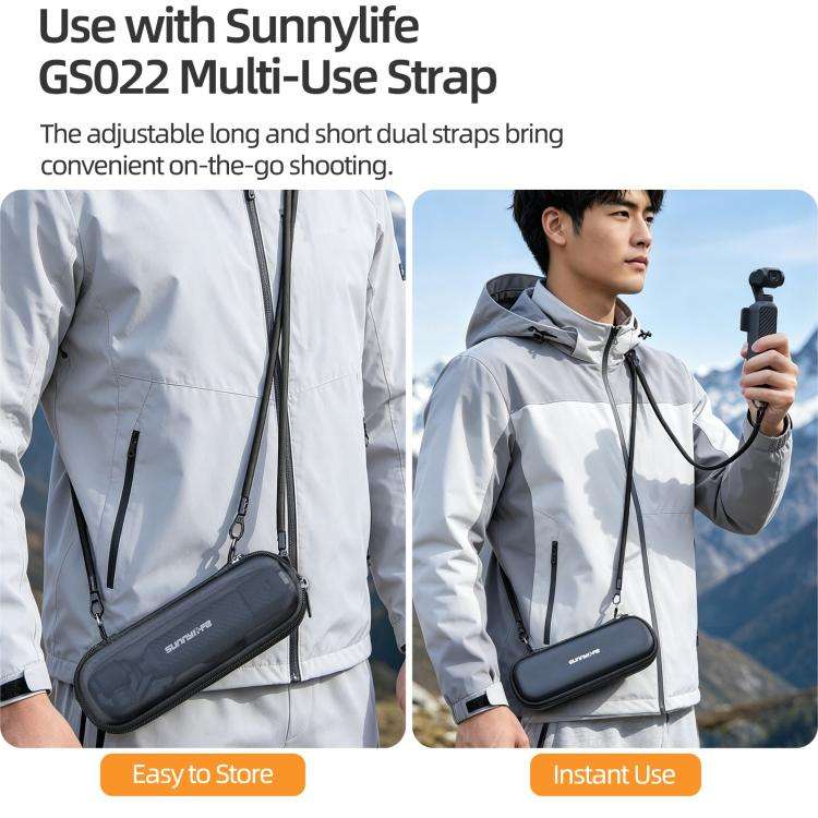 For DJI OSMO Pocket 4 / 3 Sunnylife Colorful Protective Organizer Standard Combo Bag(Grey)