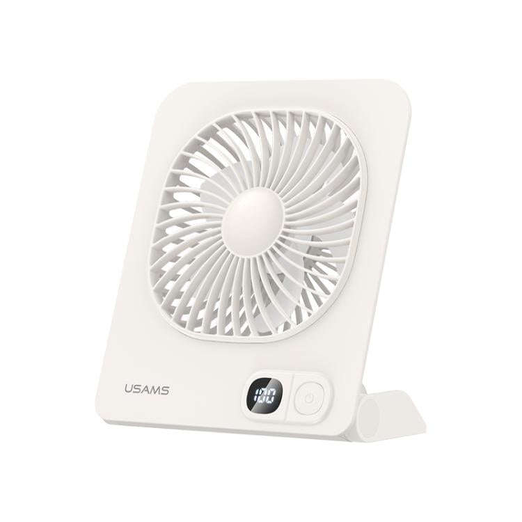 USAMS ZB363 Slim Magnetic Desktop Digital Display Fan(White)