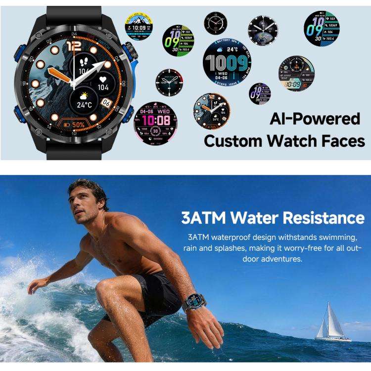 HD350 Pro 1.32 inch AMOLED GPS Sport Smart Watch, Support Bluetooth Call / Sleep / Blood Oxygen /...
